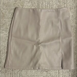 Miss Selfridge Cream Pencil Mini Skirt with Slit